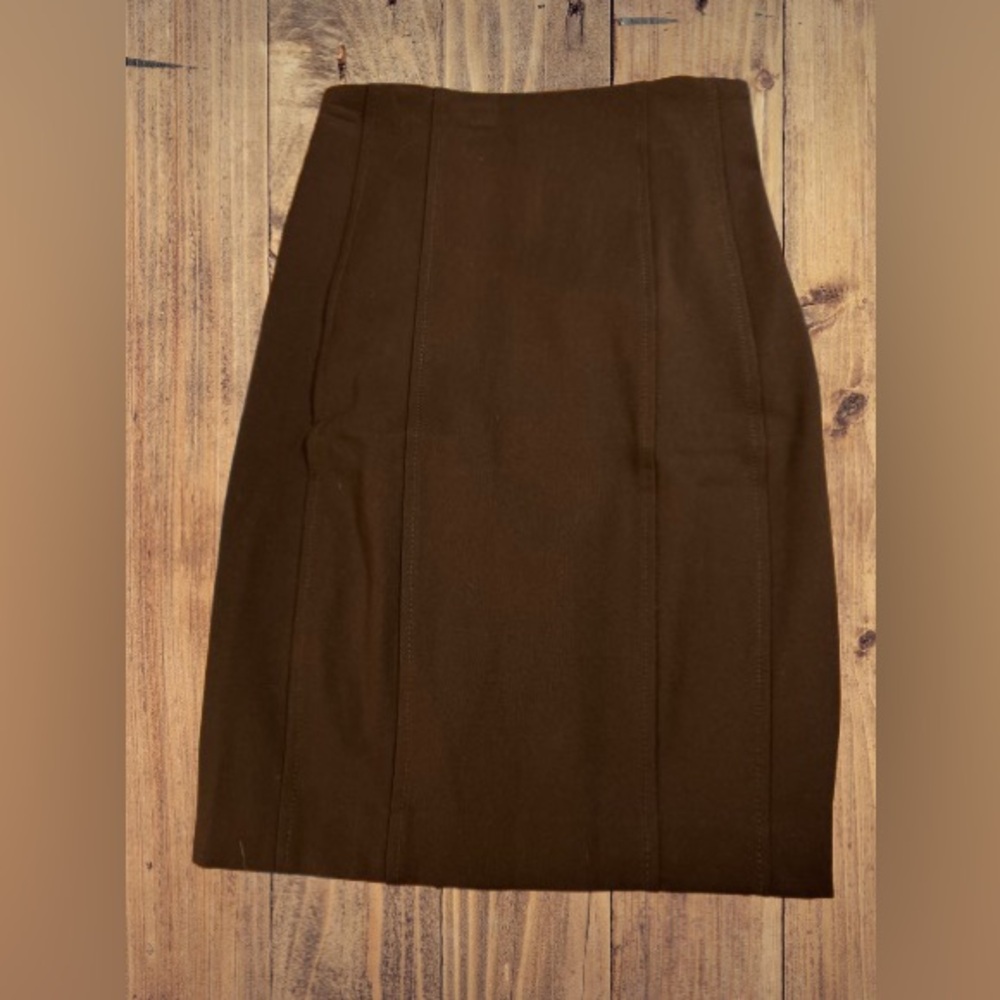 Tailored Black Career Pencil Skirt